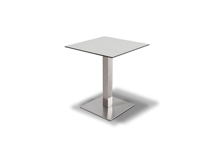 "Каффе" интерьерный стол из HPL квадратный 64х64см, цвет молочный