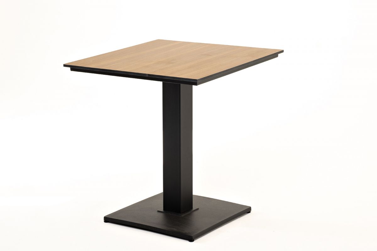 "Каффе" интерьерный стол из HPL квадратный 70х70см, цвет "дуб"