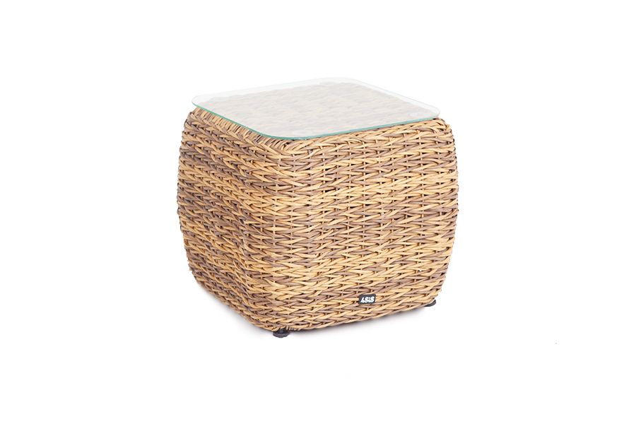 "Кальяри" кофейный столик из искусственного ротанга (гиацинт), цвет соломенный