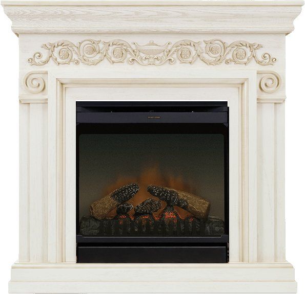 Каминокомплект Athena - Слоновая кость с патиной с очагом Gannon DF2010-EU,25918k25740