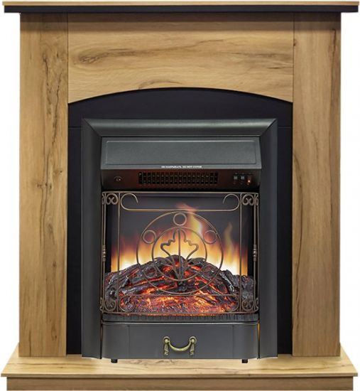 Каминокомплект Barcelona (Разборный) - Дуб галифакс с очагом Majestic FX Black,35258k26923