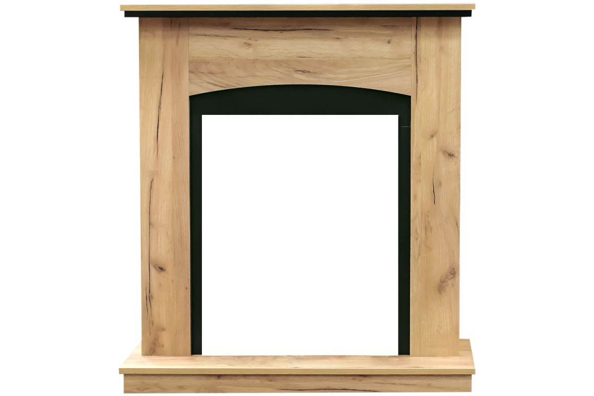 Каминокомплект Barcelona (разборный) - Дуб золотой с очагом Fobos FX Brass,33114k26920