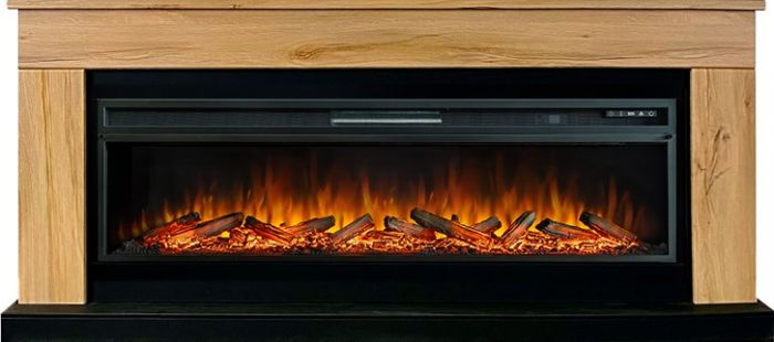 Каминокомплект Bergen 60 (Разборный) - Дуб галифакс с очагом Vision 60 LOG LED,36003k26941