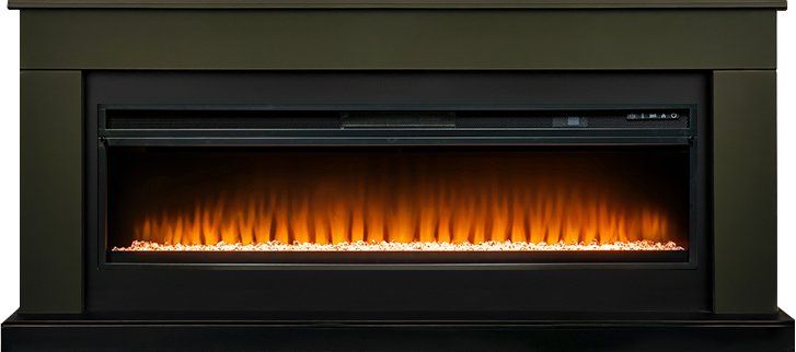 Каминокомплект Bergen 60 SFT (Разборный) - Темная олива с очагом Vision 60 LED,36085k26940