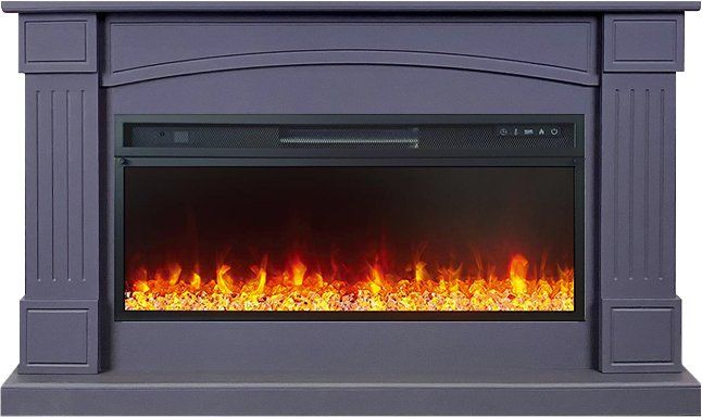 Каминокомплект Boston 42 SFT (Разборный) - Серый графит с очагом Vision 42 LED,35963k29150