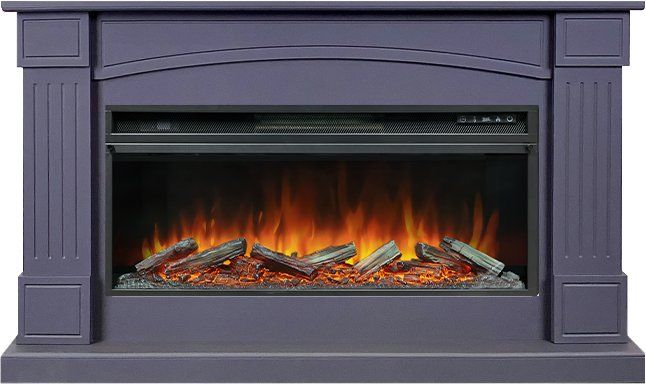 Каминокомплект Boston 42 SFT (Разборный) - Серый графит с очагом Vision 42 LOG LED,35963k29151