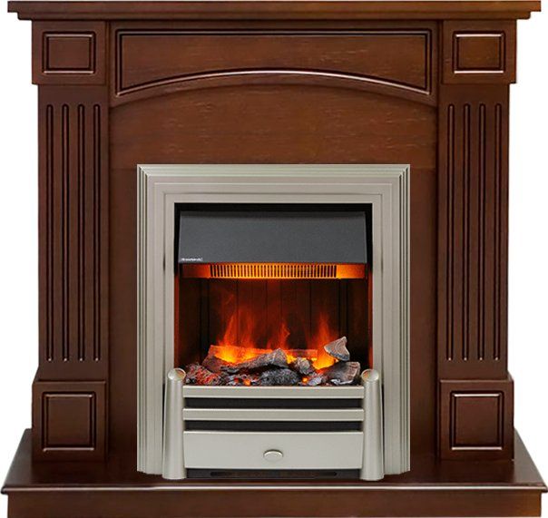 Каминокомплект Boston - Темный дуб (Высота 925см) с очагом Chesford,28029k25726