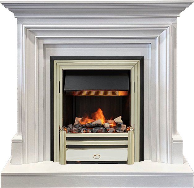 Каминокомплект Bradford - Белый с очагом Cavendish,28028k25722