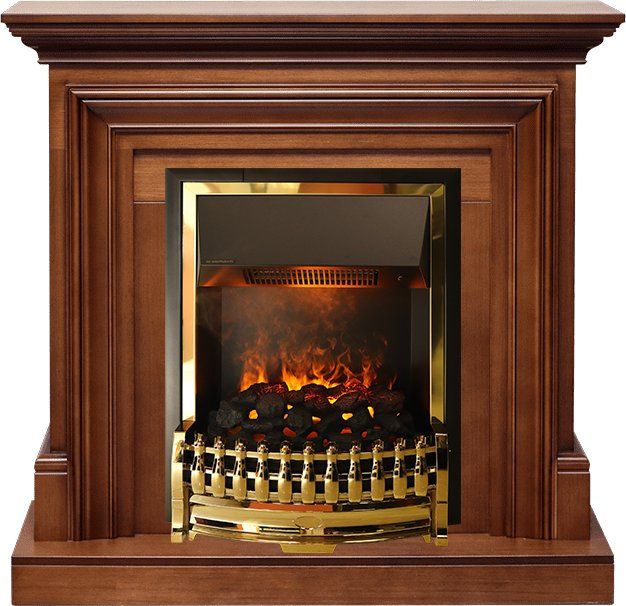 Каминокомплект Bradford - Орех с очагом Atherton,28794k25837