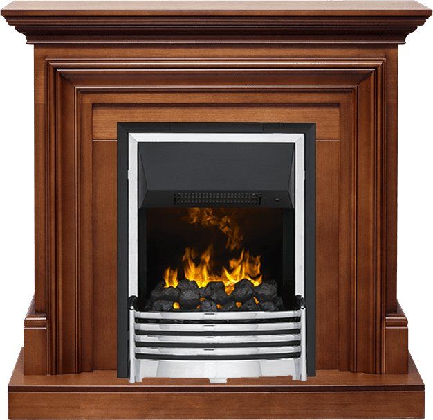 Каминокомплект Bradford - Орех с очагом Flagstaff,28794k25839