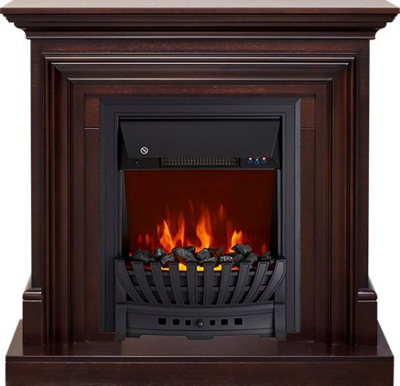 Каминокомплект Bradford - Темный дуб с очагом Aspen Black,28789k26915