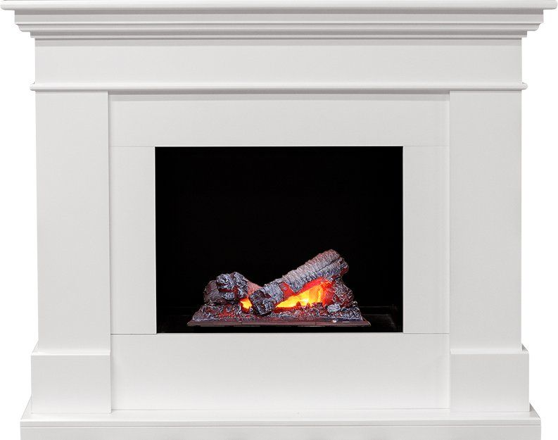 Каминокомплект California - Белый (Глубина 380) с очагом Cassette 400 NH,27360k25717