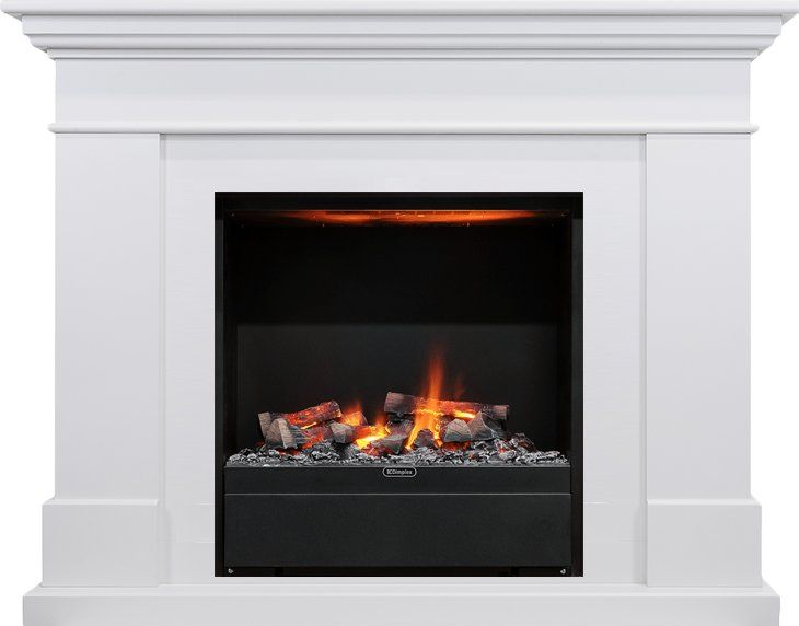 Каминокомплект California - Белый с очагом Albany,25991k25719