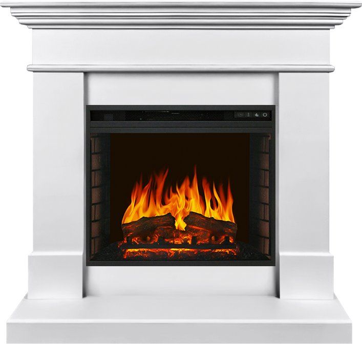 Каминокомплект California CRM (Разборный) - Белый с очагом Vision 23 EF LED FX,35783k26932