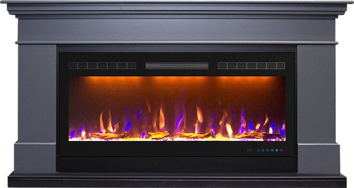 Каминокомплект California - Серый графит (Высота 850 мм) с очагом Crystal 40 RF,29404k27391