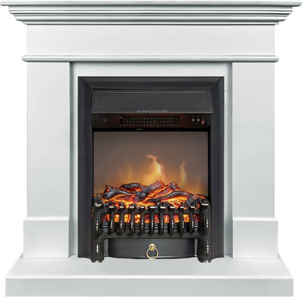 Каминокомплект California SFT - Белый с очагом Fobos FX M Black,34236k26917