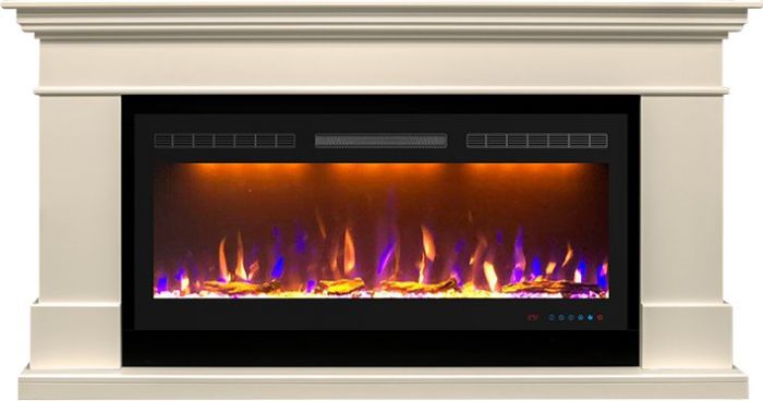 Каминокомплект California - Слоновая кость (Высота 860) с очагом Crystal 40 RF,35747k27391