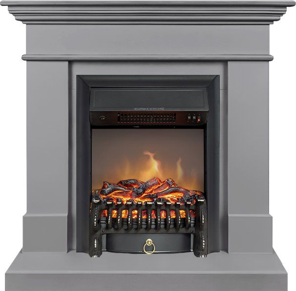 Каминокомплект California STD CRM (Разборный) - Санд грей с очагом Fobos FX M Black,35525k26917