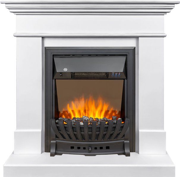 Каминокомплект California STD CRM (Разборный) - Санд сноу с очагом Aspen Black,35523k26915