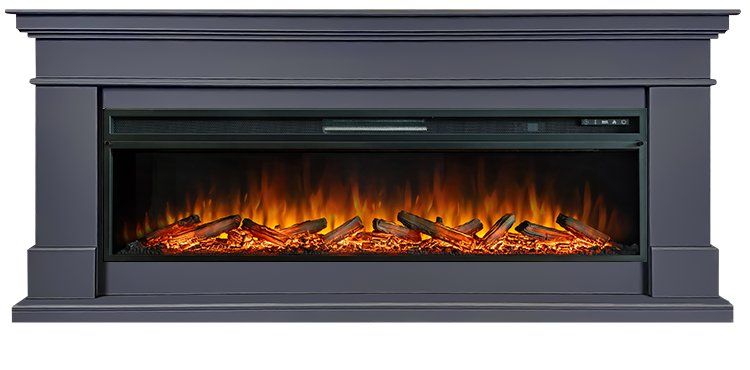 Каминокомплект California V60 SFT (Разборный) - Серый графит с очагом Vision 60 LOG LED,36190k26941