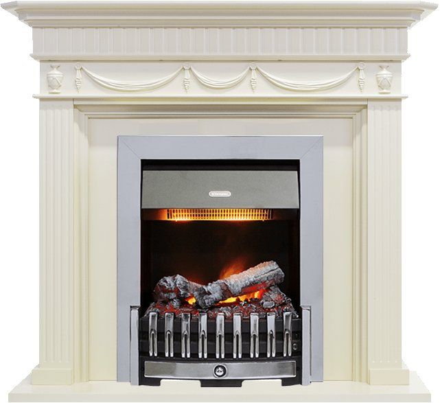 Каминокомплект Corfu - Слоновая кость с очагом Danville Chrome FB2,25897k25723