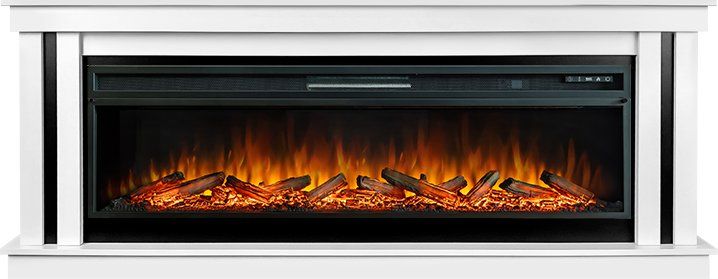 Каминокомплект Cosmo 60 (Разборный) - Белый с черным с очагом Vision 60 LOG LED,36885k37163