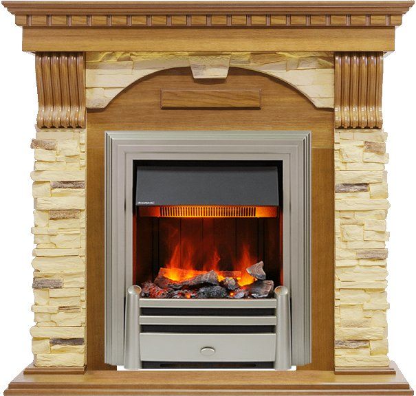 Каминокомплект Dublin - Дуб - Сланец с очагом Chesford,25924k25726