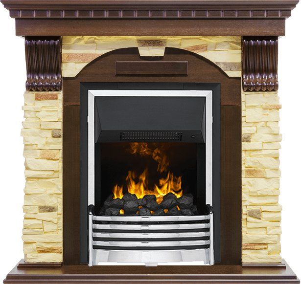 Каминокомплект Dublin угловой - Темный дуб - Сланец с очагом Flagstaff,25973k25839