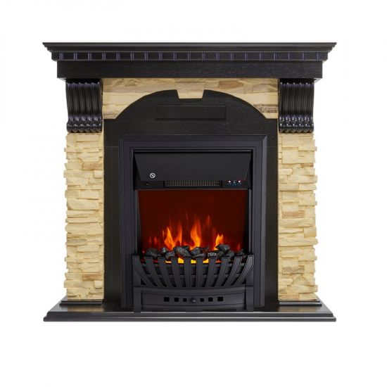 Каминокомплект Dublin - Венге - Сланец с очагом Aspen Black,27101k26915