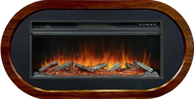 Каминокомплект Ellipse 42 - Орех ноче с очагом Vision 42 LOG LED,35973k29151