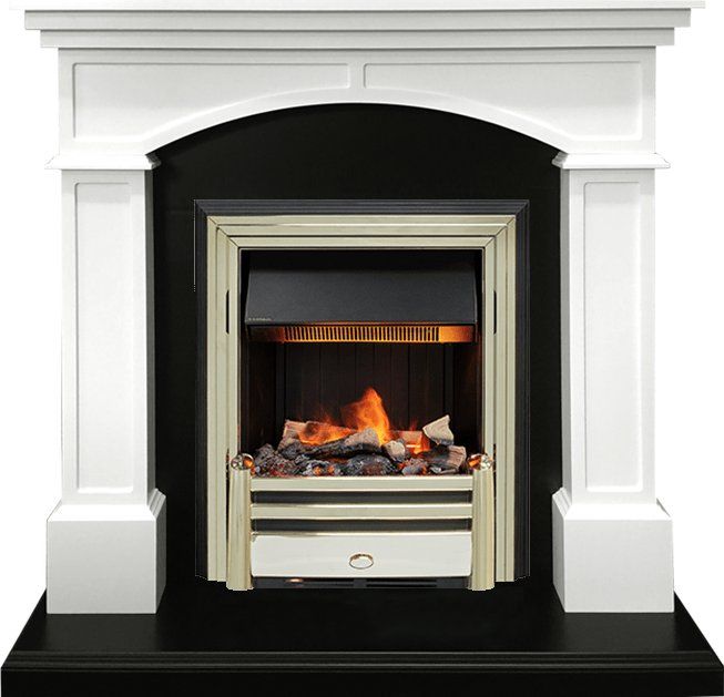 Каминокомплект Langford - Белый с черным с очагом Cavendish,27642k25722