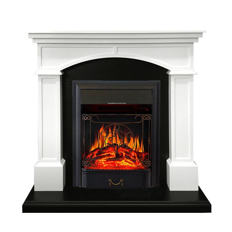 Каминокомплект Langford - Белый с черным с очагом Majestic FX Black,27644k26923