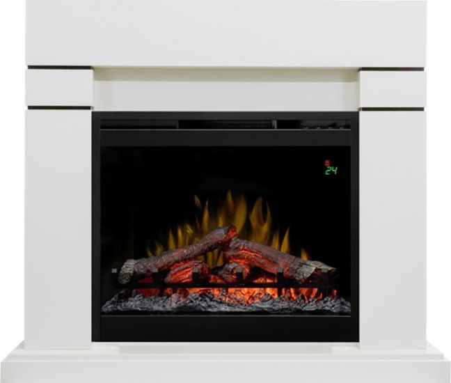 Каминокомплект Lindos - Белый (Высота 985мм) с очагом Symphony 26'' DF2624-L,25994k25829