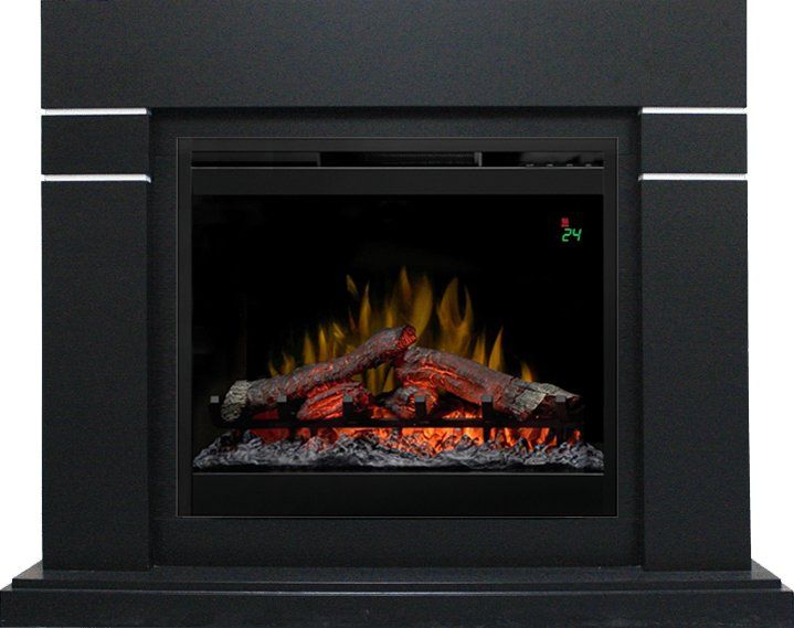 Каминокомплект Lindos - Черный (Высота 985мм) с очагом Symphony 26'' DF2624-L,25980k25829