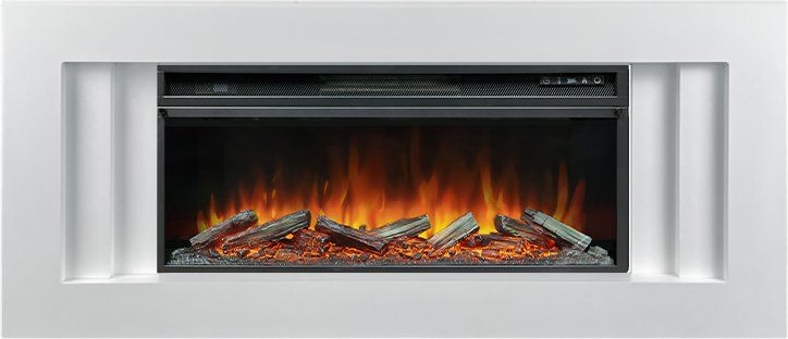 Каминокомплект Line 42 (Разборный) - Ceramic белый (санд сноу) с очагом Vision 42 LOG LED,35498k29151