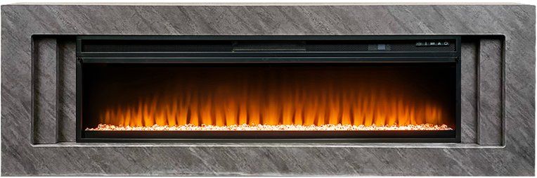 Каминокомплект Line 60 Concrete (Разборный) - Серый бетон с очагом Vision 60 LED,35313k26940