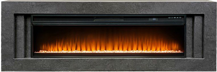 Каминокомплект Line 60 Dark Grey (Разборный) - Темный серый с очагом Vision 60 LED,35312k26940