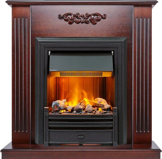 Каминокомплект Lumsden - Махагон коричневый антик с очагом Brookline Black,25905k25721