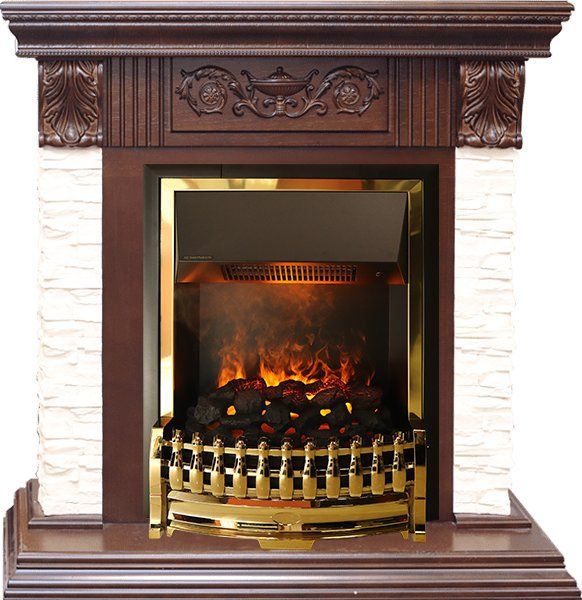 Каминокомплект Luxemburg (каменный) - Сланец-Темный дуб с очагом Atherton,26278k25837