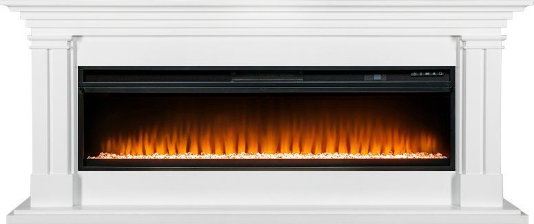 Каминокомплект Lyon 60 SFT (Разборный) - Белый с очагом Vision 60 LED,36097k26940