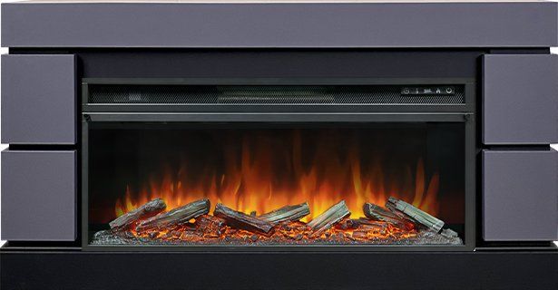 Каминокомплект Modern 42 (Разборный) - Серый графит с очагом Vision 42 LOG LED,36929k29151