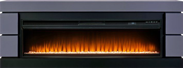 Каминокомплект Modern 60 (Разборный) - Серый графит с черным с очагом Vision 60 LED,36953k26940