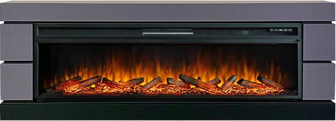 Каминокомплект Modern 60 SFT (Разборный) - Серый графит с очагом Vision 60 LOG LED,35742k26941