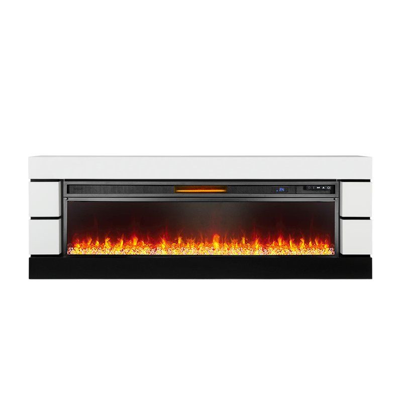 Каминокомплект Modern - Белый с черным с очагом Vision 60 LED,27175k26940