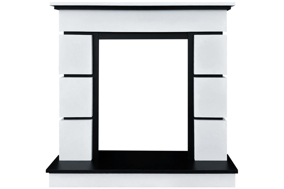 Каминокомплект Modern (Разборный) - Белый с черным с очагом Majestic FX M Black RC,37007k26921