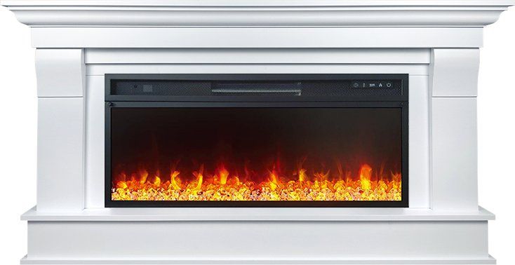 Каминокомплект Monaco 42 (Разборный) - Бьянко белый с очагом Vision 42 LED,35448k29150