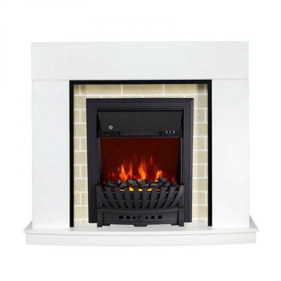 Каминокомплект Montana - Белый с очагом Aspen Black,27140k26915