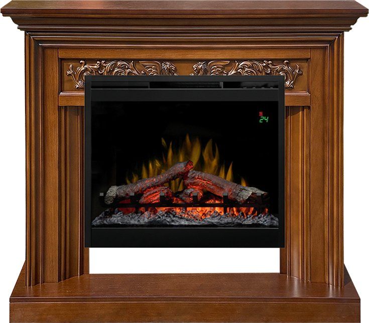 Каминокомплект Nottingham - Орех с очагом Symphony 26'' DF2624-L,27946k25829