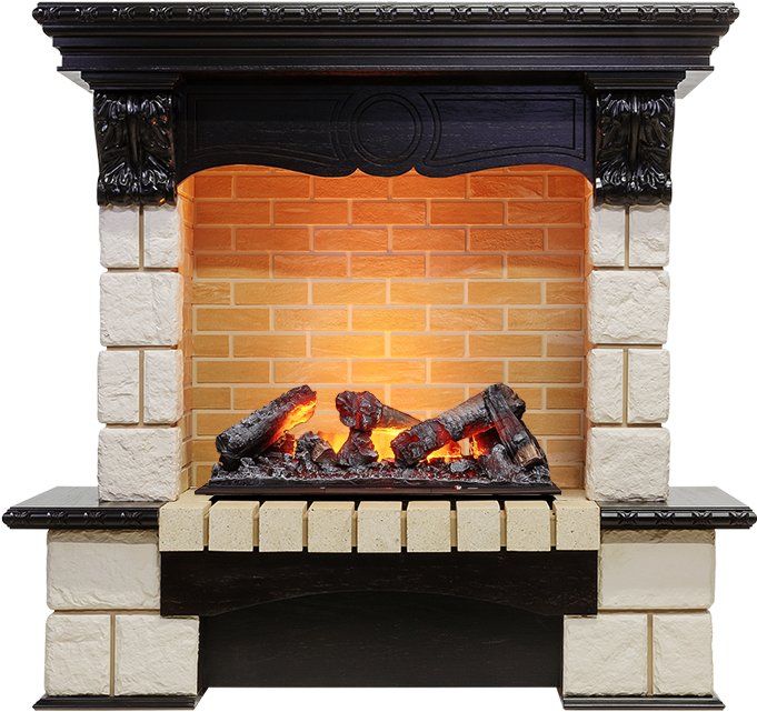 Каминокомплект Pierre Luxe - Венге - Шампань (Высота 1035мм) с очагом Cassette 600 NH,25860k25718