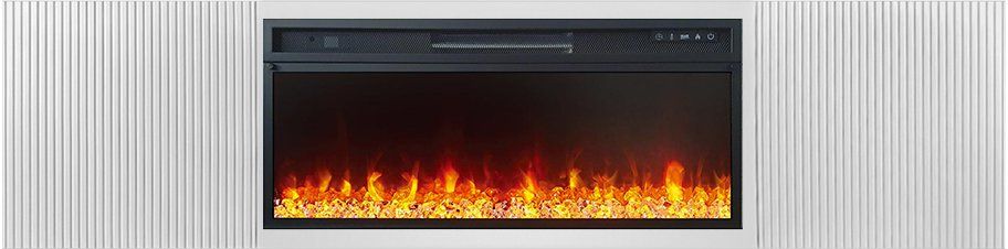 Каминокомплект Портал-тумба Sanremo (Разборный) - Бьянко белый с очагом Vision 42 LED,36860k29150